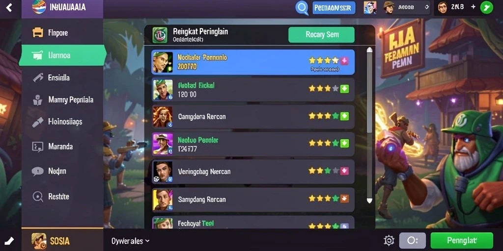 Pemandangan latar belakang yang menakjubkan dari level baru.